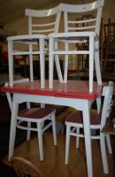 Lot 1271 - A 1960s formica topped and white painted...