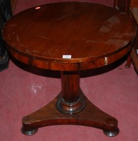 Lot 1283 - A 19th century rosewood circular pedestal...