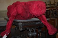 Lot 1284 - A red velvet-clad lifesize Spitting Image...