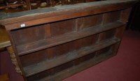 Lot 1319 - An 18th century oak three-tier dresser rack, w....