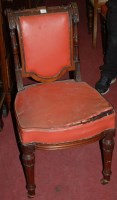 Lot 1336 - A set of six late Victorian mahogany pad back...