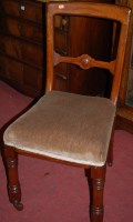 Lot 1348 - A set of six Victorian mahogany barback dining...