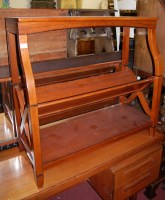 Lot 1366 - A contemporary cherrywood three-tier side...