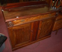 Lot 1369 - A Victorian mahogany ledgeback double door...