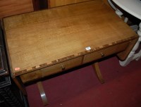 Lot 1382 - A Regency style oak and mahogany crossbanded...