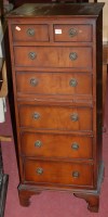 Lot 1386 - A reproduction mahogany narrow chest of two...