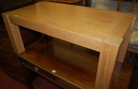 Lot 1390 - A contemporary oak rectangular low coffee table