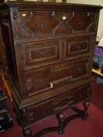 Lot 1401 - An early 20th century Jacobean style moulded...