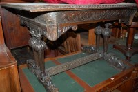 Lot 1285 - A 19th century Continental carved oak...