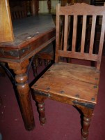 Lot 1309 - A contemporary Eastern hardwood and metal...