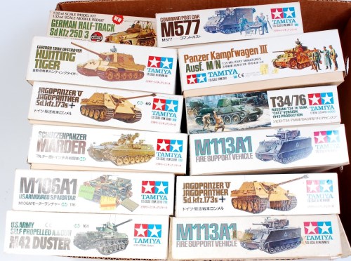 Lot 1505 - Tamiya and Airfix 1/35th scale plastic...