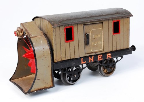 Lot 340 - A Hornby No. 1 rotary snow plough grey LNER...