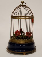 Lot 2 - A reproduction bird in cage automaton, boxed