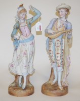 Lot 17 - An early 20th century bisque porcelain figure...