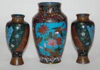 Lot 18 - A pair of early 20th century Chinese cloisonne...
