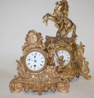 Lot 37 - A late 19th century French gilt metal cased...