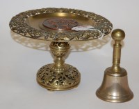 Lot 50 - A late 19th century pierced brass tazza, the...