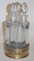 Lot 42 - A set of three Italian heavy glass decanters...