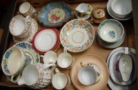 Lot 84 - A box of assorted 19th century and later tea...