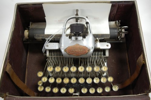 Lot 147 - An early 20th century typewriter, bearing a...