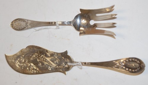 Lot 214 - A pair of Russian silver 2nd Kokoshnik period...