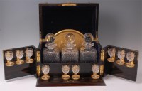 Lot 1298 - A fine Victorian coromandel fitted decanter...