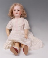 Lot 1305 - An Armand Marseilles bisque headed doll,...