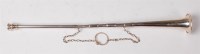 Lot 1160 - A George V silver miniature hunting horn, of...