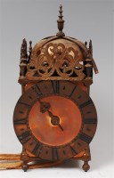 Lot 1512 - A Victorian brass lantern clock, in the 17th...