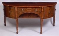 Lot 1524 - A late Georgian mahogany bowfront sideboard,...