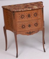 Lot 1583 - A late 19th century French faded walnut and...