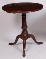 Lot 1587 - A George III mahogany pedestal tripod table,...