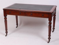 Lot 1594 - A Victorian mahogany writing desk, having a...