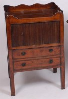 Lot 1605 - A George III mahogany tray-top night commode,...