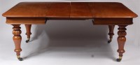 Lot 1610 - A Victorian mahogany extending dining table,...