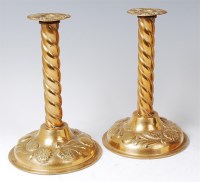 Lot 1328 - A pair of 19th century continental brass...