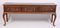 Lot 1540 - An early 19th century oak dresser base, having...