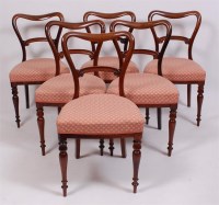 Lot 1544 - A set of six early Victorian rosewood salon...