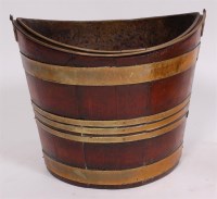 Lot 1565 - A George III mahogany and brass bound peat...