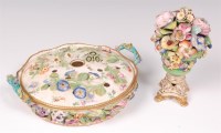 Lot 1059 - A 19th century porcelain pot pourri bowl and...