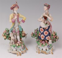 Lot 1063 - A pair of Bow porcelain figures, circa 1776,...
