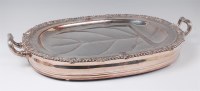 Lot 1101 - A Victorian silver plated warming meat dish,...