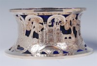 Lot 1109 - An Irish silver dish ring, decorated with a...