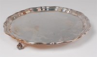 Lot 1117 - A silver salver, in the Georgian style, having...