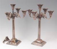 Lot 1121 - A pair of late 19th century silver plated five...