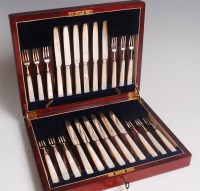 Lot 1140 - A cased twelve place setting of Mappin & Webb...