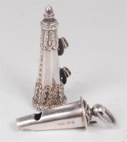 Lot 1153 - A mid-Victorian silver policemans whistle, in...