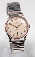 Lot 1234 - A gents Omega steel cased wristwatch, circa...