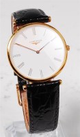 Lot 1237 - A gents Longines gold cased wristwatch, having...