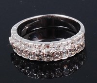Lot 1266 - A contemporary 18ct white gold and diamond set...